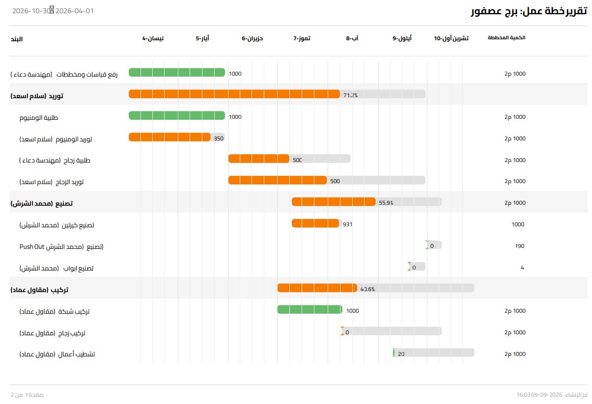 Mahami Work Plan Gantt Chart Report